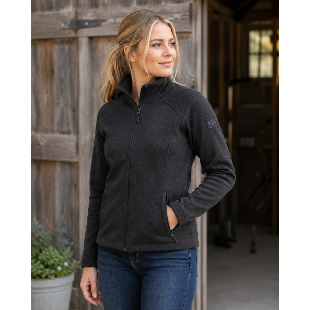 Helly‎ Hansen Daybreaker Full Zip Fleece Jacket Womens XS Charcoal Gray Black HH